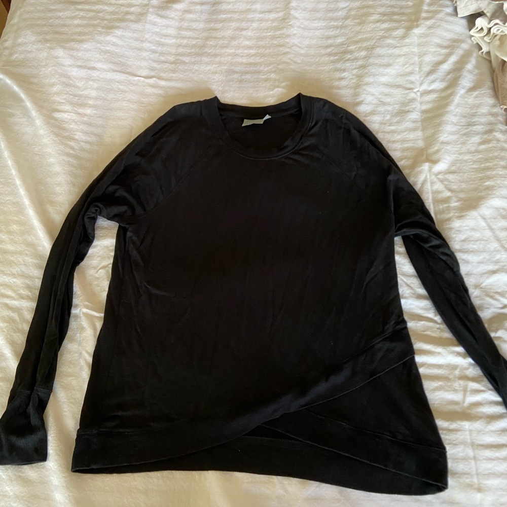 Athleta Criss-Cross Hem Long Sleeve Pullover
